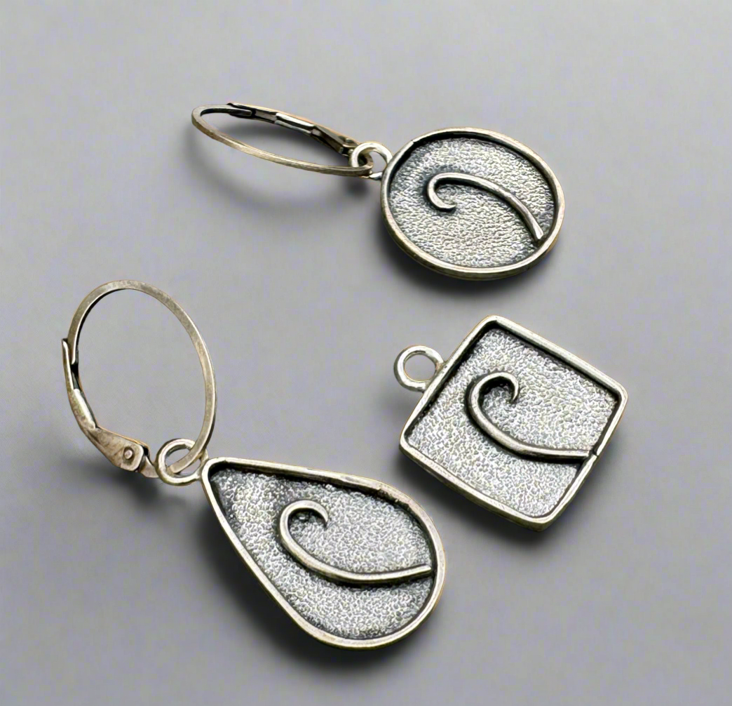 Emergence Interchangeable Earrings in Recycled Sterling Silver - Trio