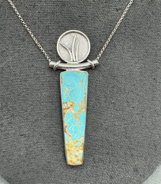 Emergence Recycled Silver and Turquoise Necklace