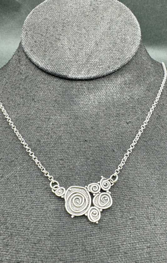 Tide Pool Sterling Silver Bib Necklace