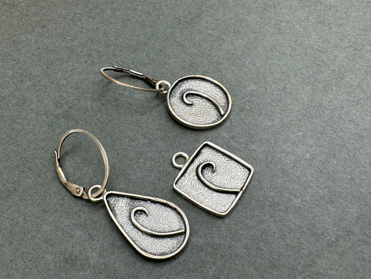 Emergence Interchangeable Earrings in Recycled Sterling Silver - Trio