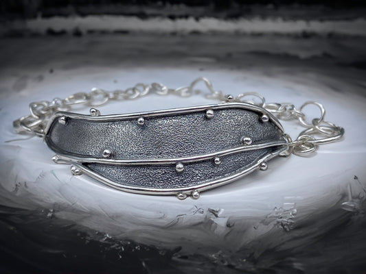 Hybrid Cuff Sterling Silver Bracelet